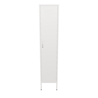 The Bexley Tall single door storage locker in vanilla against a white background.